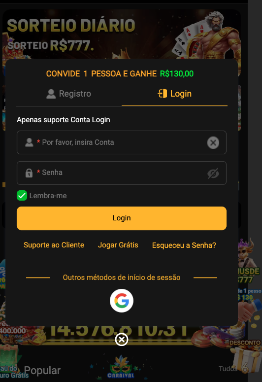 Aplicativo móvel sorte789